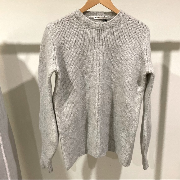 WOOL GREY KNIT SWEATER, MAISON MERE - Picture 3 of 8